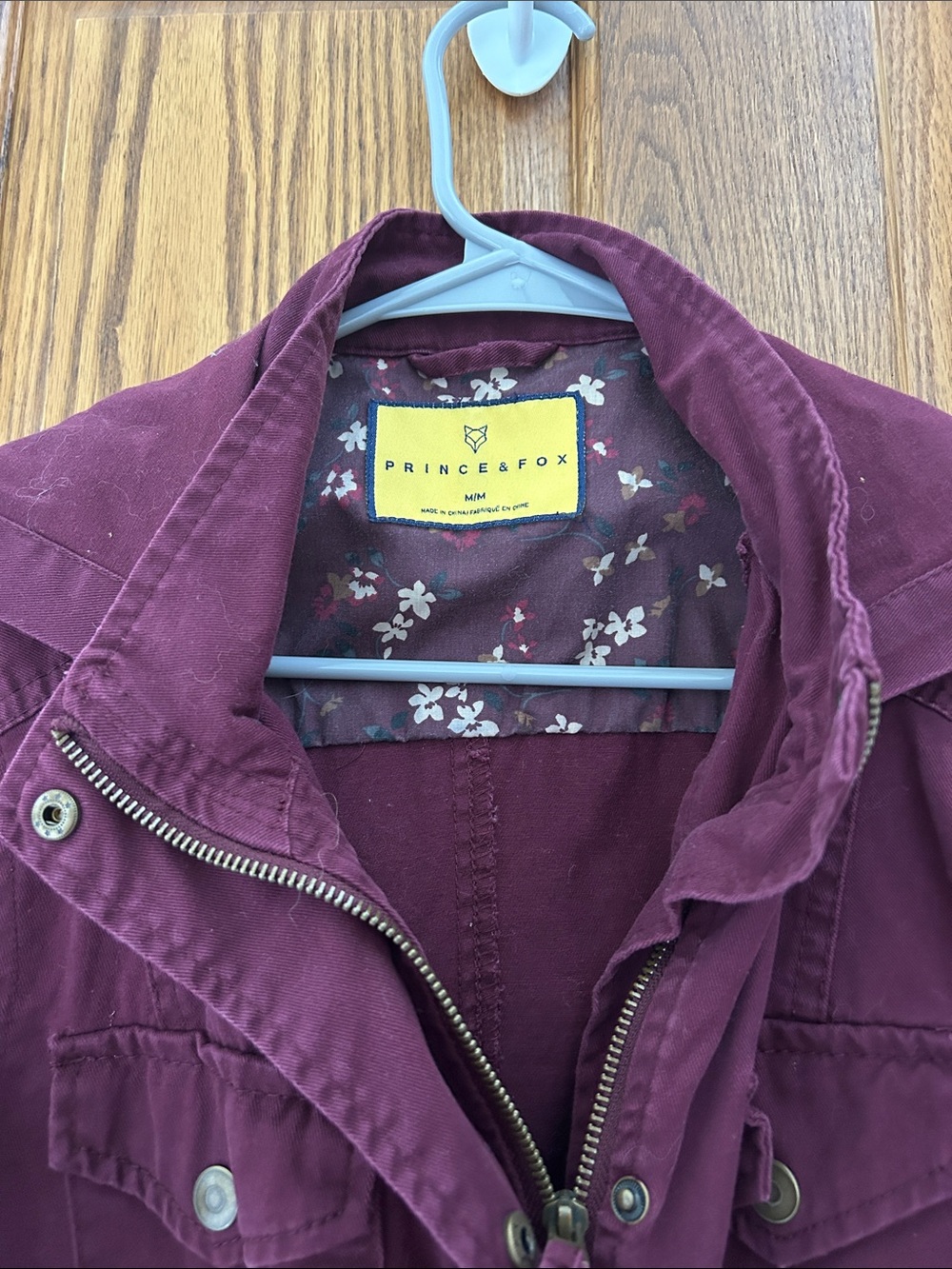 Prince Plum Utility Jacket with Snaps & Flap Pockets image 2